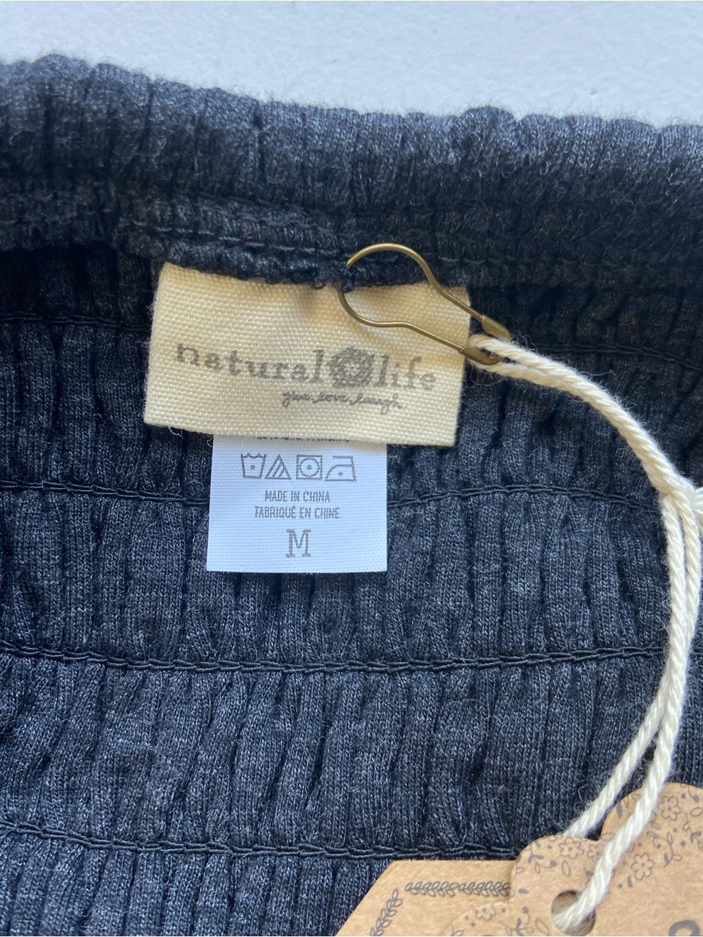 Natural Life Harper Knit Jumpsuit Charcoal Grey Size M NWT Baggy Wide Leg Boho - Picture 5 of 11